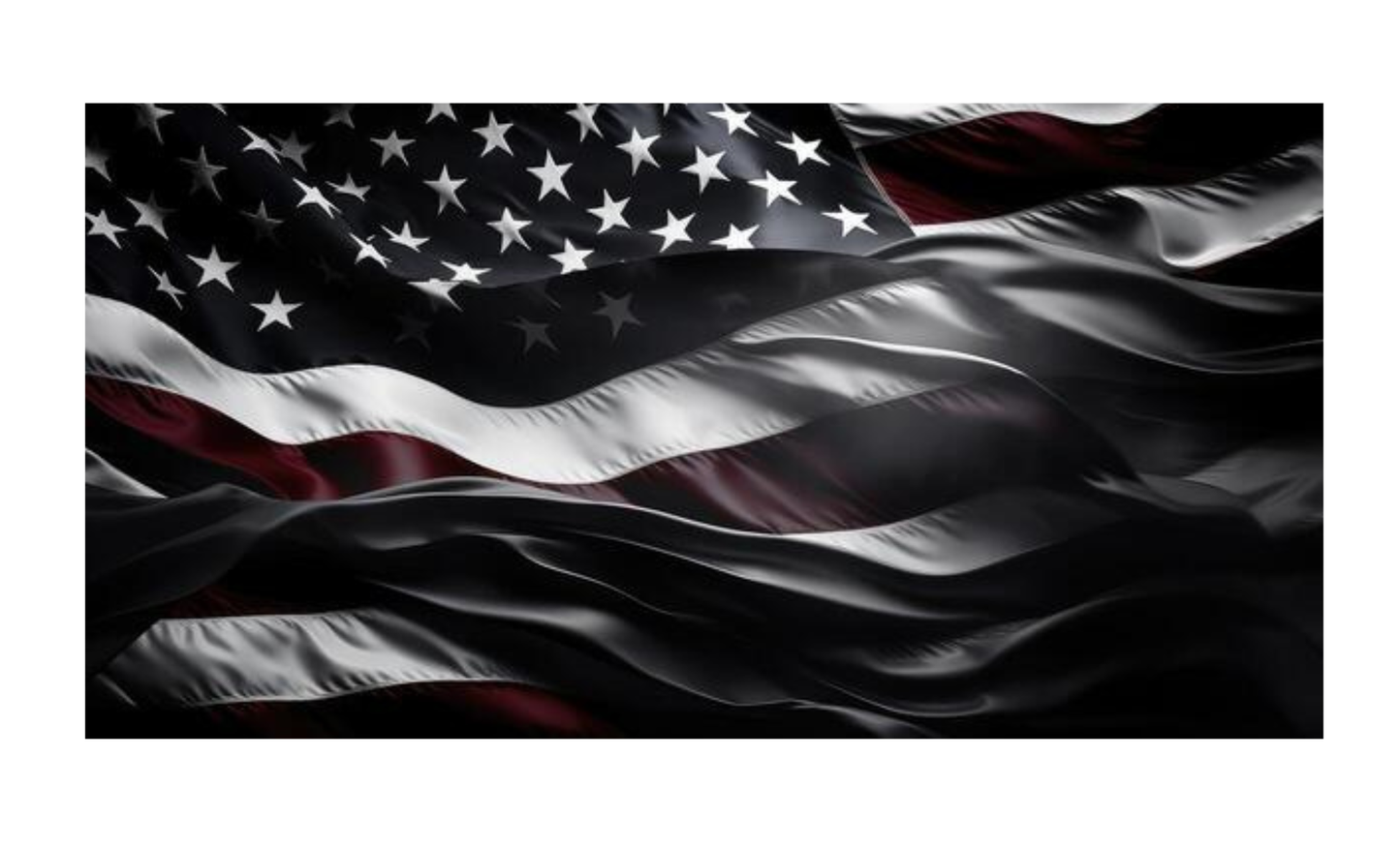 American Flag Dark Color License Plate 6x12