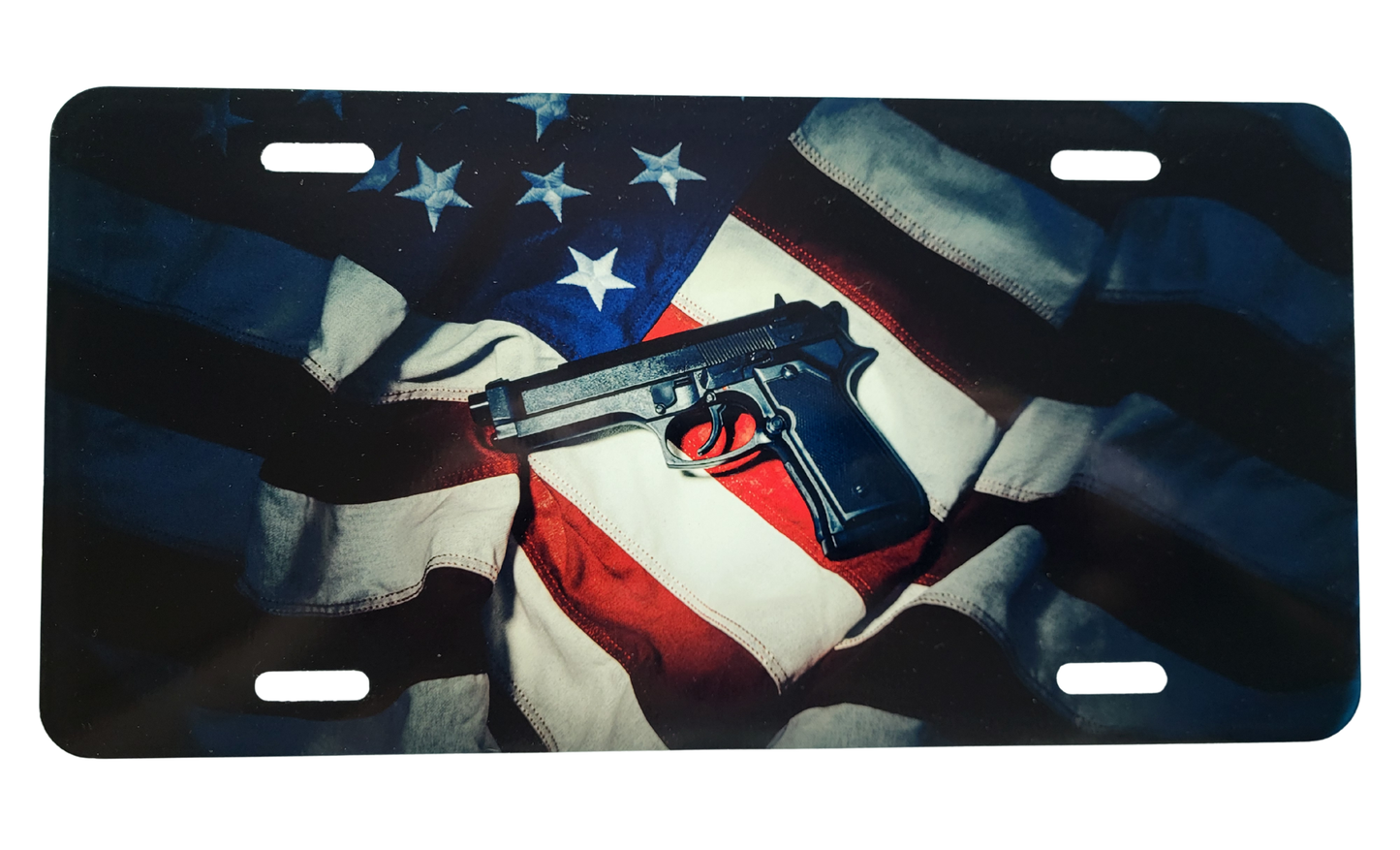 American Flag with Pistol
