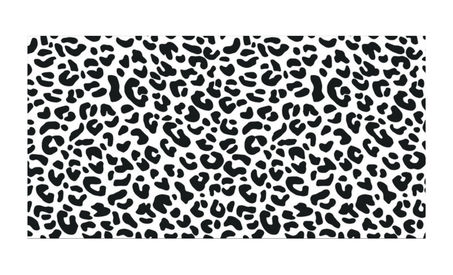 Black & White Leopard Strips License Plate 6x12