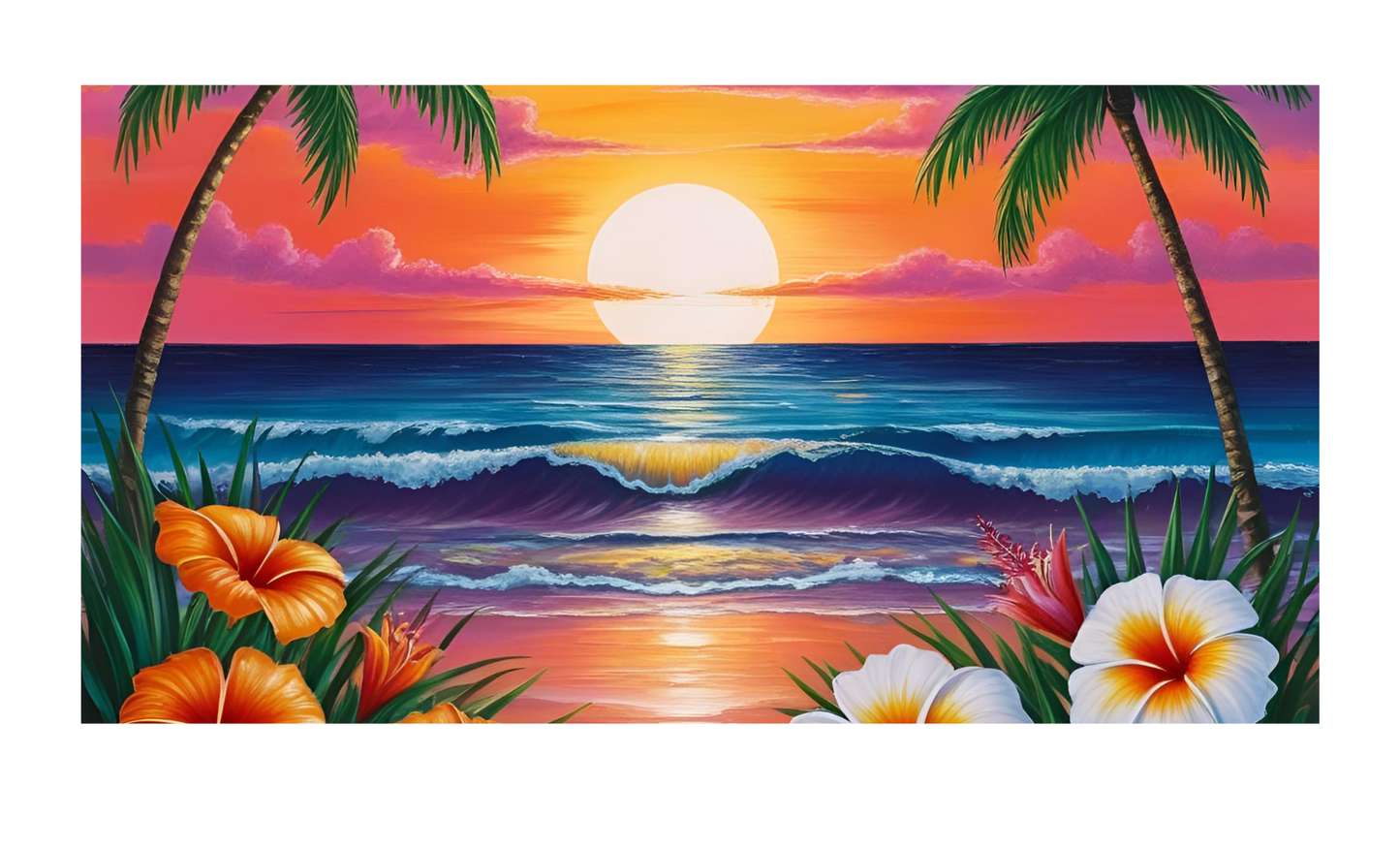 Sunset Beach License Plate 6x12