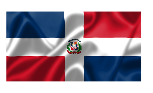 Dominican Flag License Plate 6x12