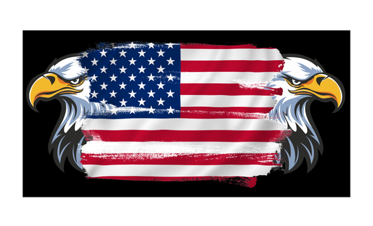 American Eagle Flag License Plate 6x12