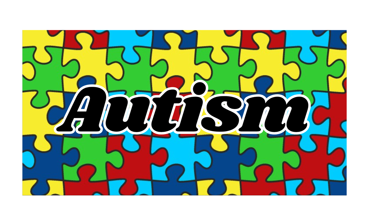 Autism Colorful License plate 6x12