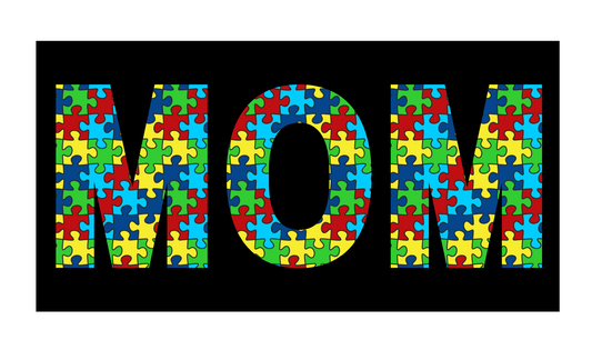 Autism Mom License Plate 2x12