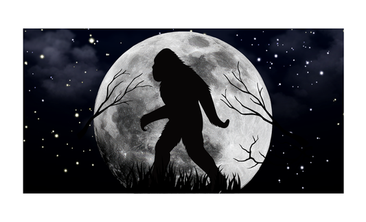 Big Foot with Moon & Stars License Plate 6x12