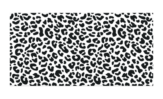 Black & White Leopard Strips License Plate 6x12