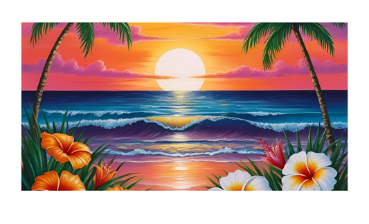 Sunset Beach License Plate 6x12