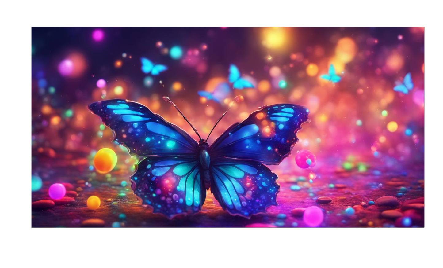 Colorful Butterfly License Plate 6x12