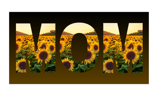 Sunflower Mom License Plate 6x12