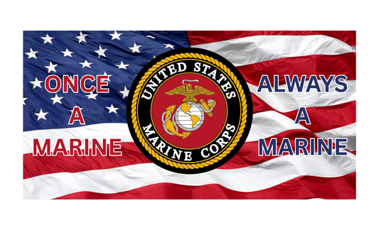U.S. Marine Corps License Plate 6x12