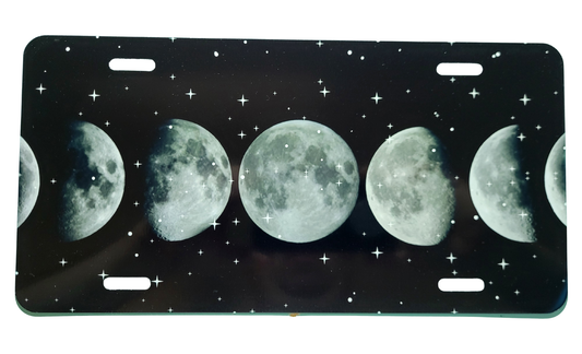 Phases of the Moon License Plate