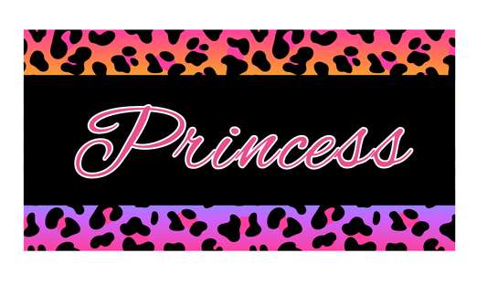 Princess License Plate 6x12