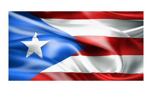 Puerto Rico Flag License Plate 6x12