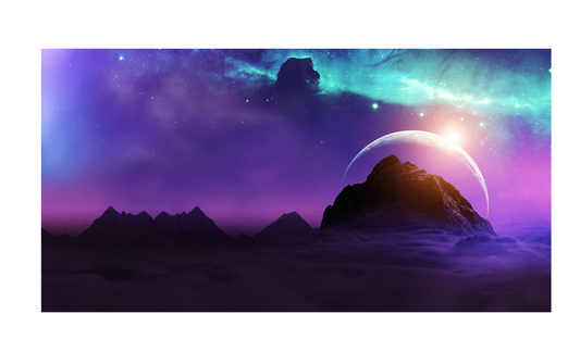 Purple Space License Plate 6x12
