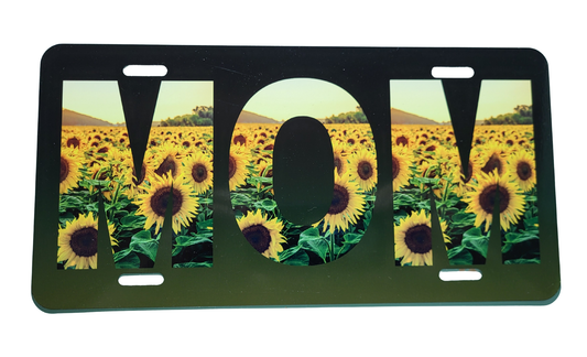 Sunflower Mom License Plate