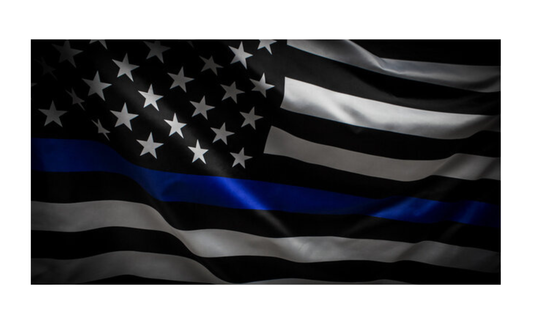 Thin Blue Line Law Enforcement License Plate 6x12