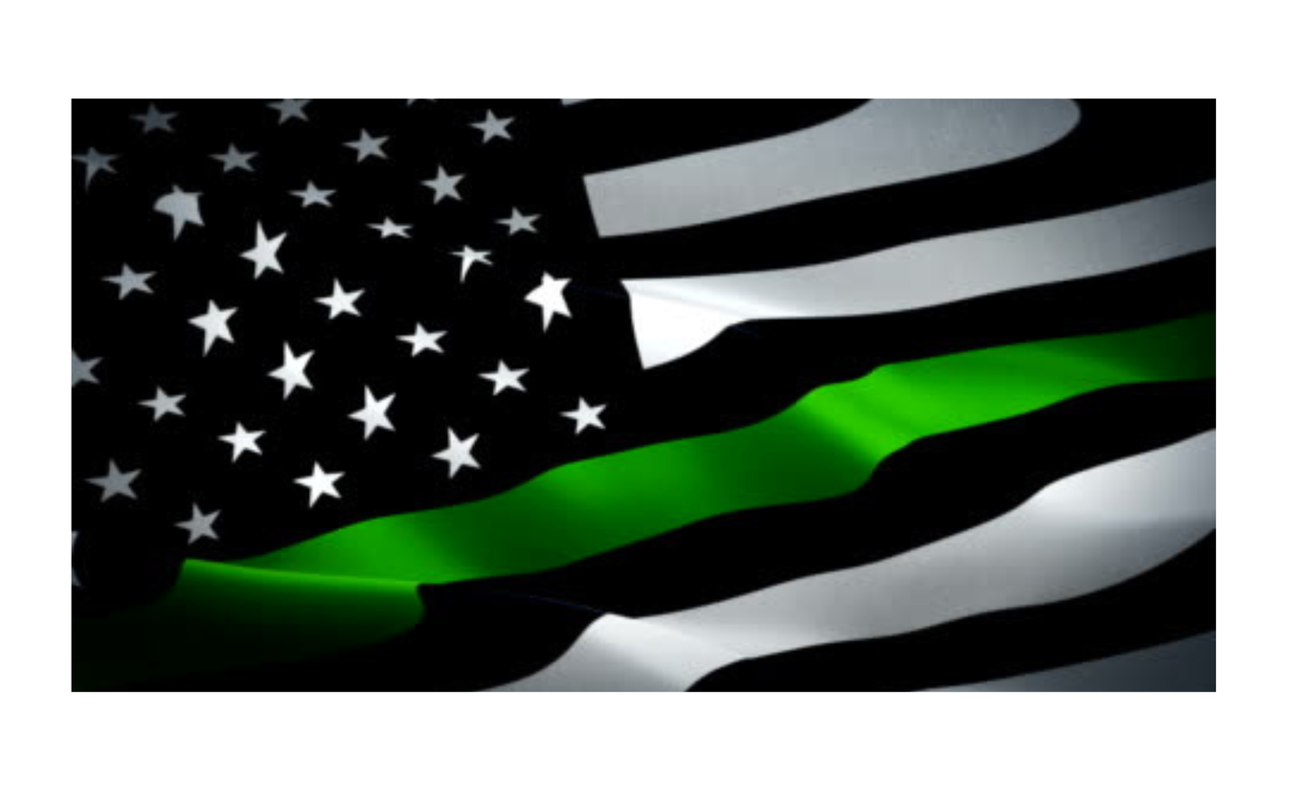 Thin Green Line U.S. Military Licene Plate 6x12