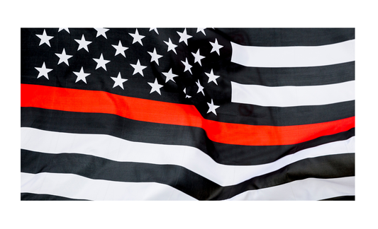 Thin Red Line Firefighters License Plate 6x12